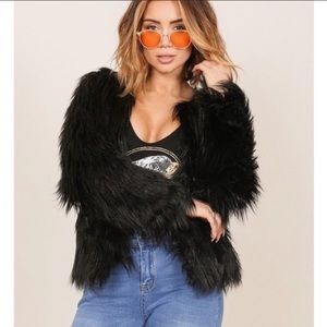 Brown Faux fur coat